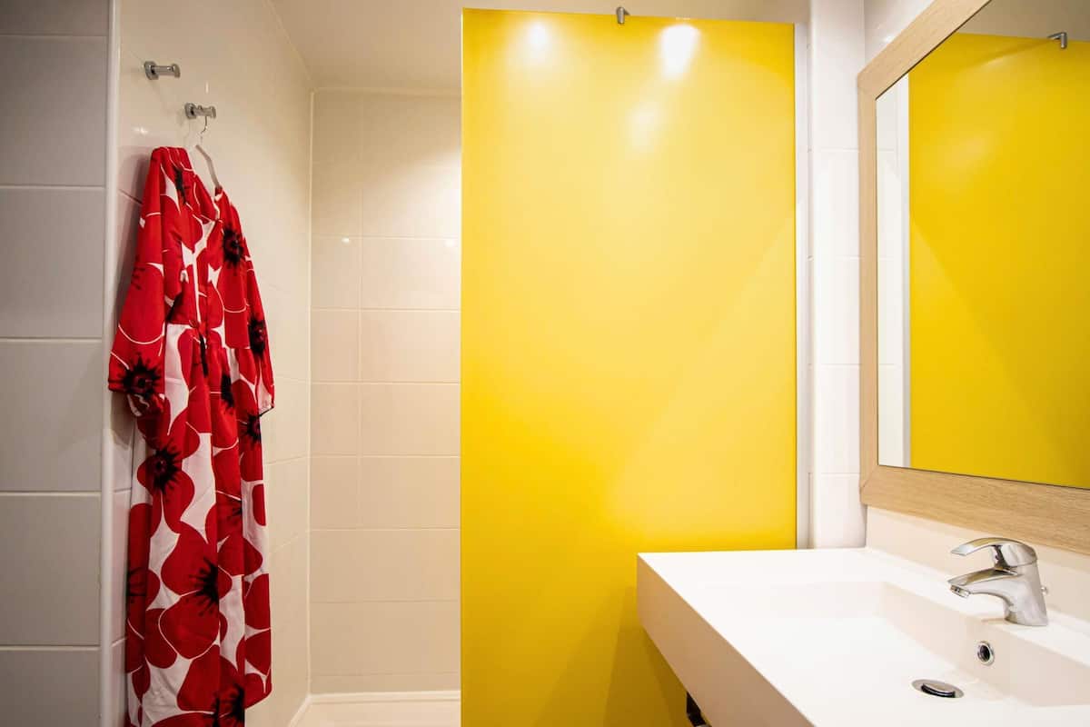 Blackout drapes, soundproofing, iron/ironing board