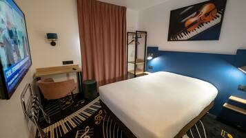 Habitación doble | Escritorio, wifi gratis y ropa de cama