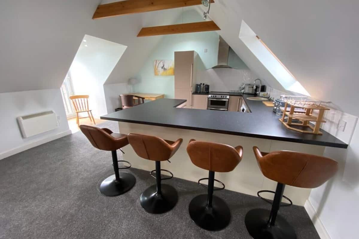 penthouse | living area | 50-inch smart tv with digital channels