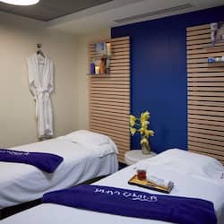 Sauna, hot tub, steam room, body treatments, deep-tissue massages