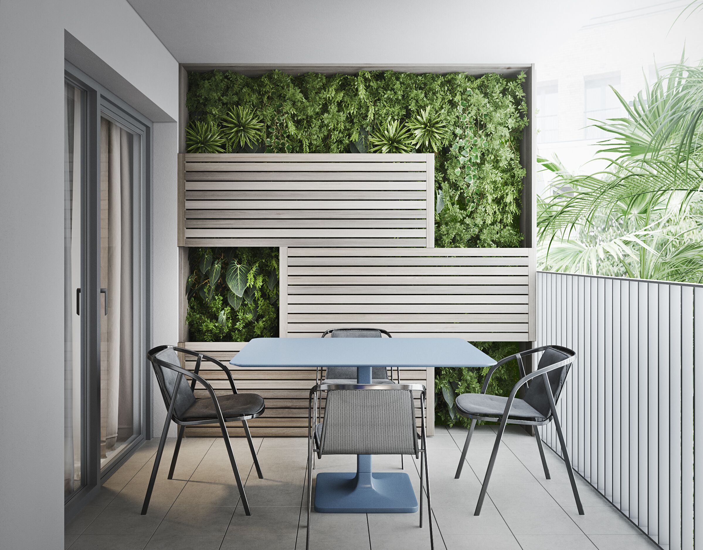 design apartment, terrace, city view | terrace/patio