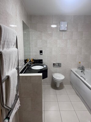 Free toiletries, hair dryer, towels, soap
