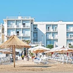 Private beach, sun-loungers, beach umbrellas, beach volleyball