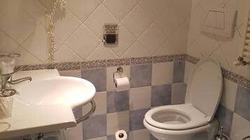 Triple Room | Bathroom | Shower, hydromassage showerhead, free toiletries, hair dryer