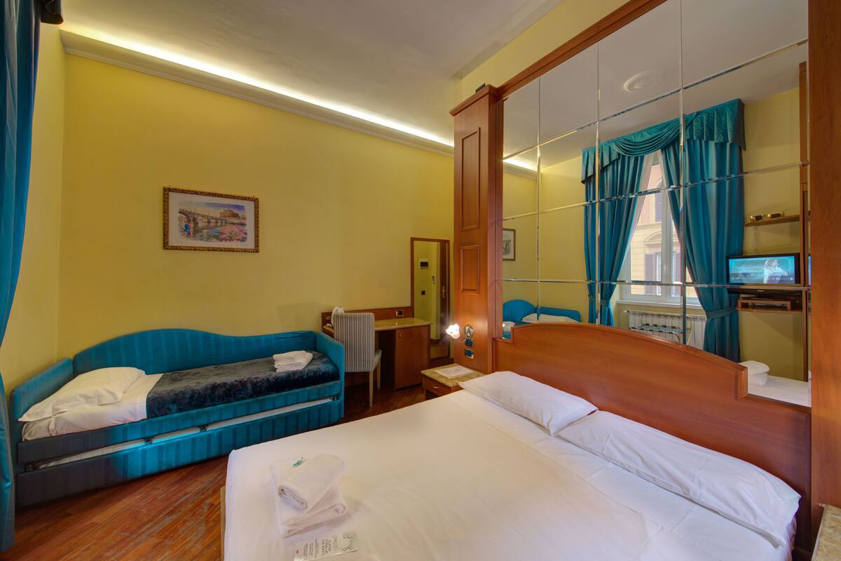 Select Comfort beds, minibar, in-room safe, desk