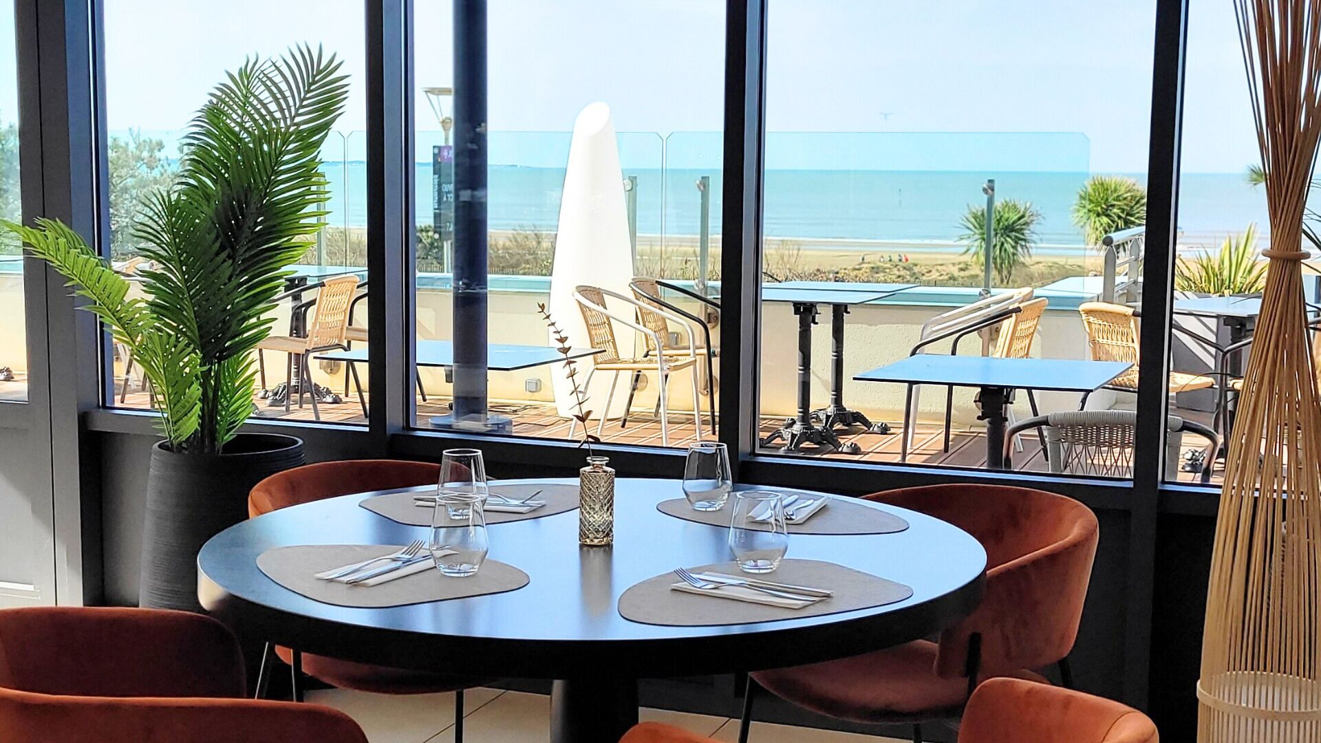 french cuisine, beach views
