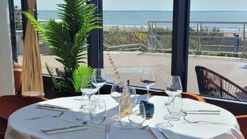 Franse gerechten, stranduitzicht