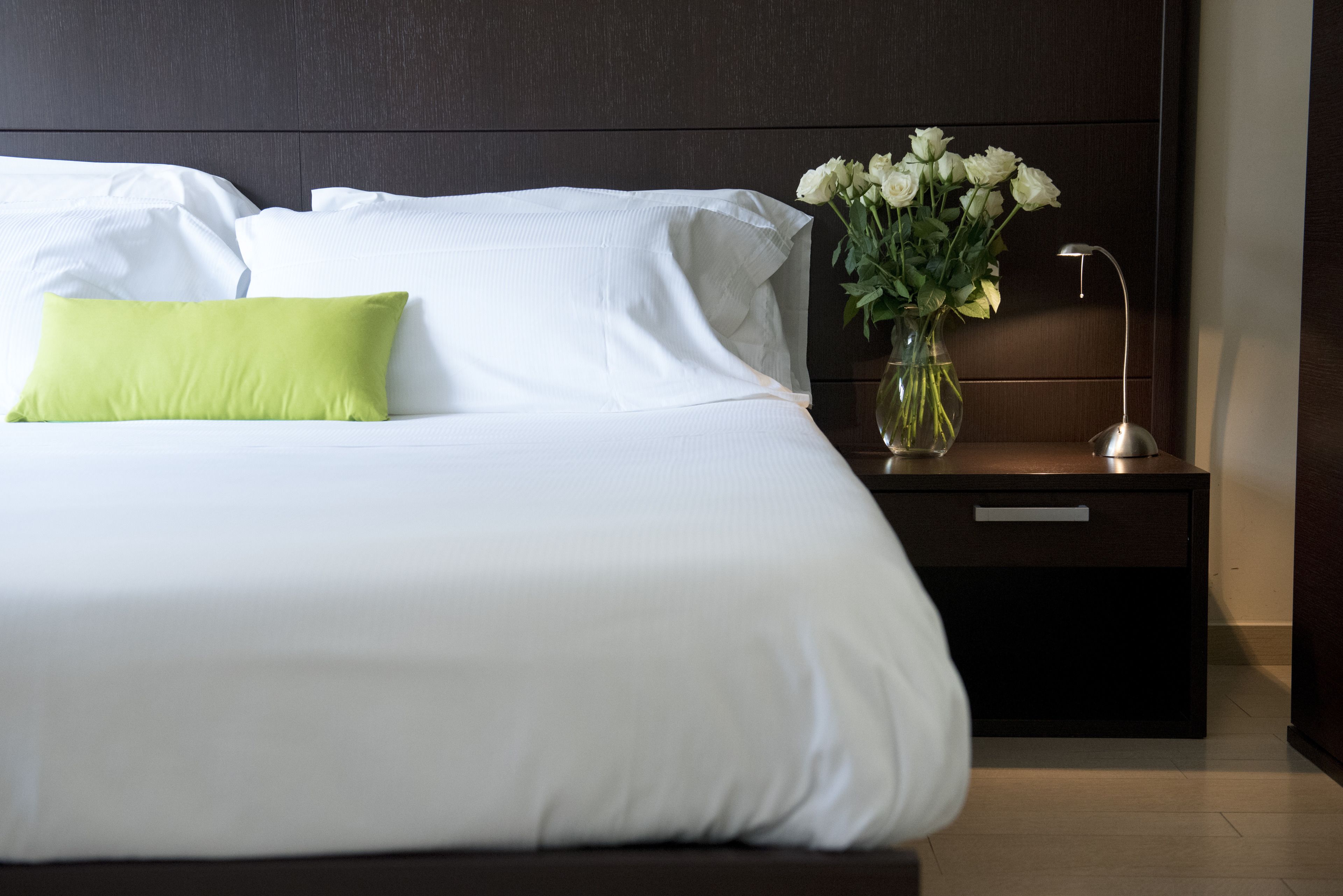 down duvets, pillow-top beds, in-room safe, desk