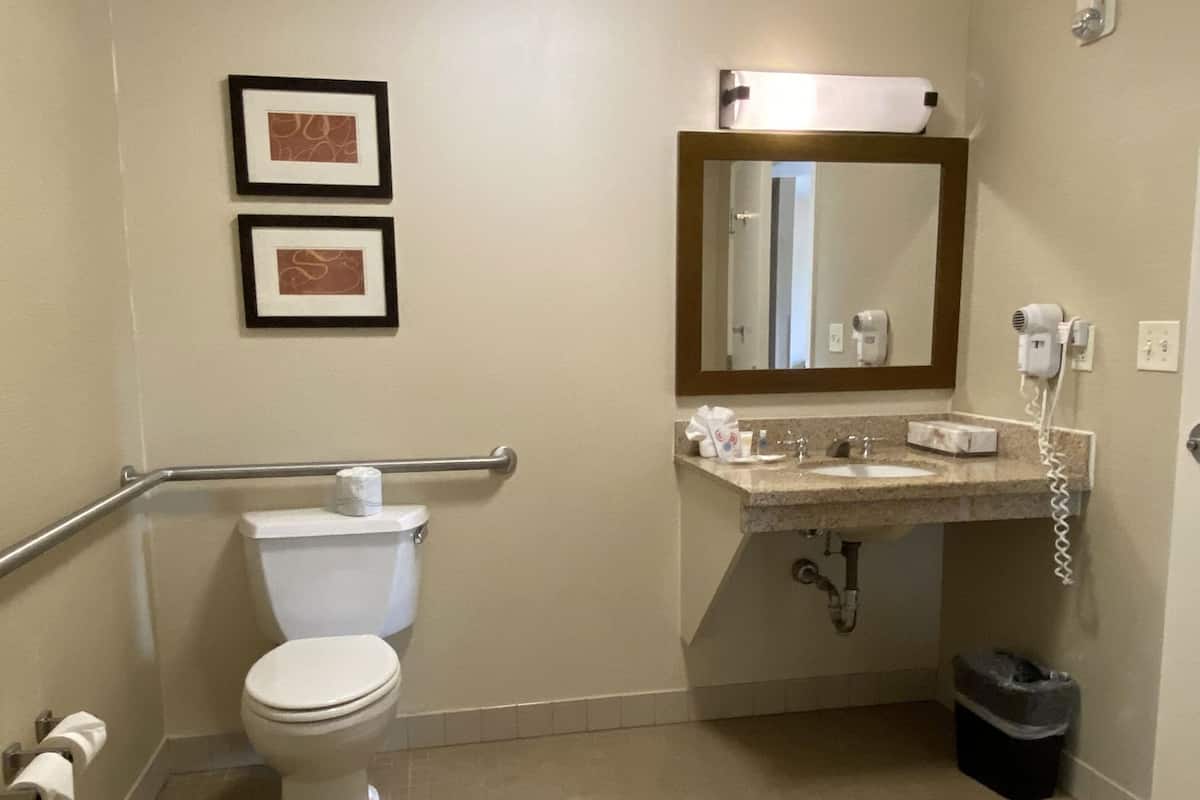 Baño | Tina con regadera, amenidades de baño gratuitas, secadora de cabello