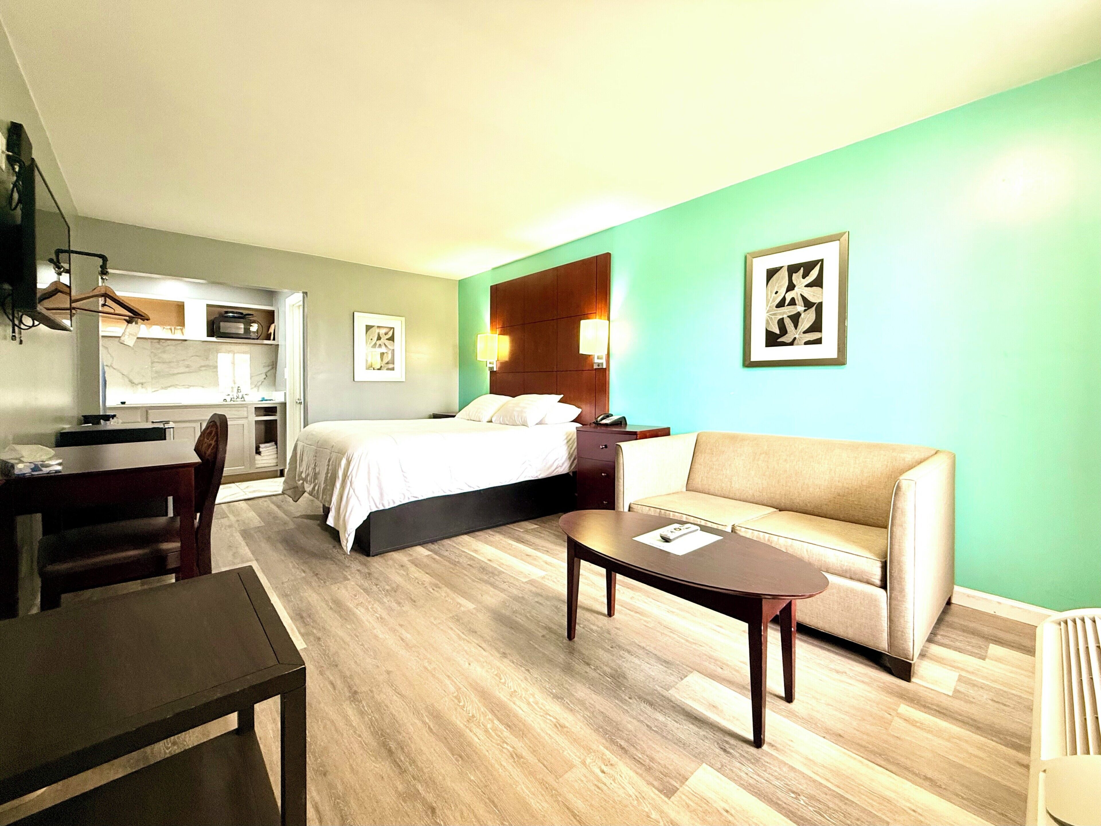 Down comforters, pillowtop beds, individually furnished, desk