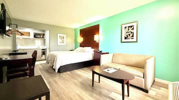 Down comforters, pillowtop beds, individually furnished, desk