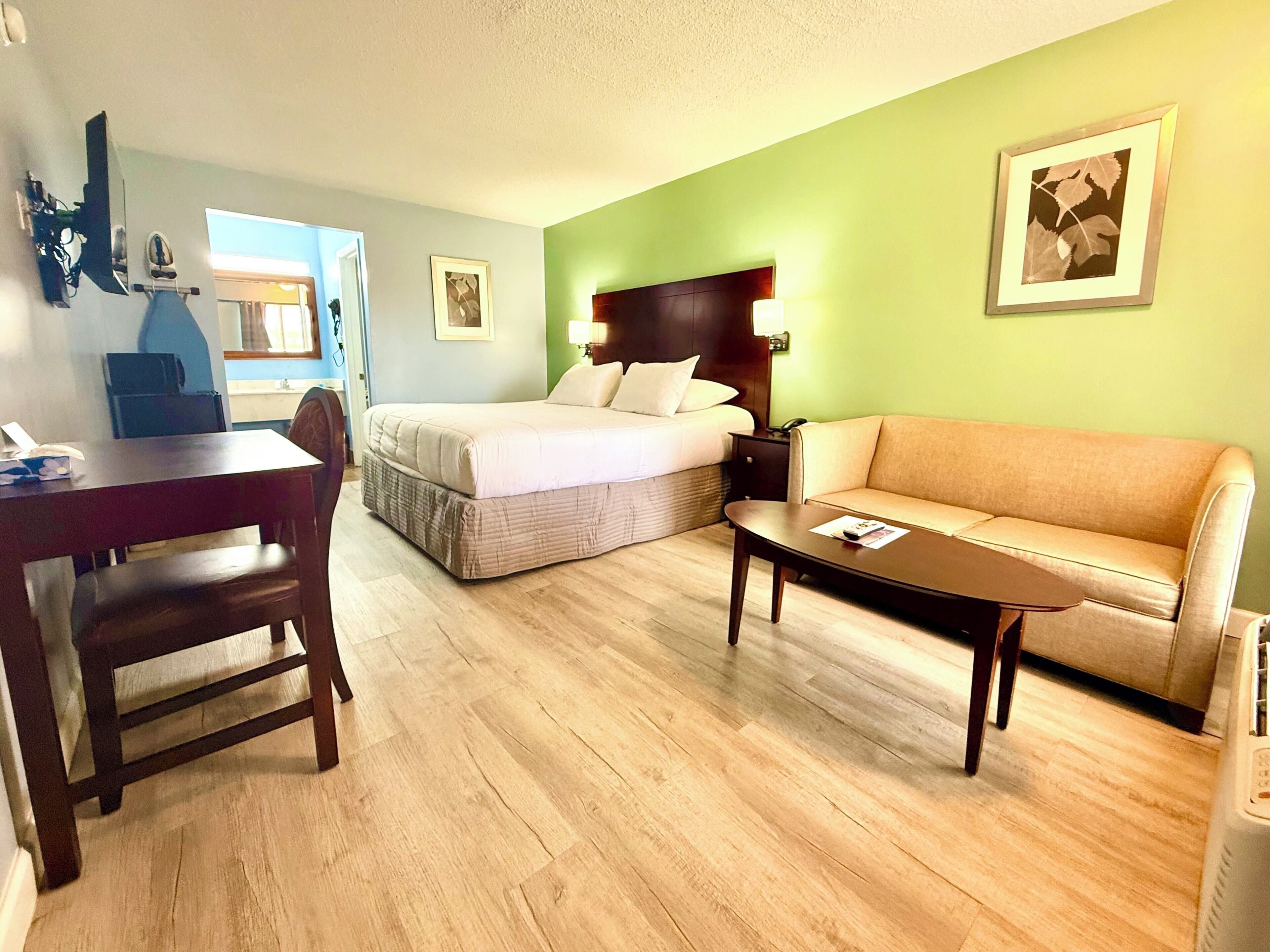 Down comforters, pillowtop beds, individually furnished, desk