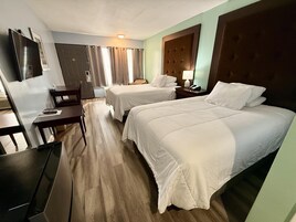 Room, 2 Double Beds, Non Smoking, Kitchenette | Down comforters, pillowtop beds, individually furnished, desk