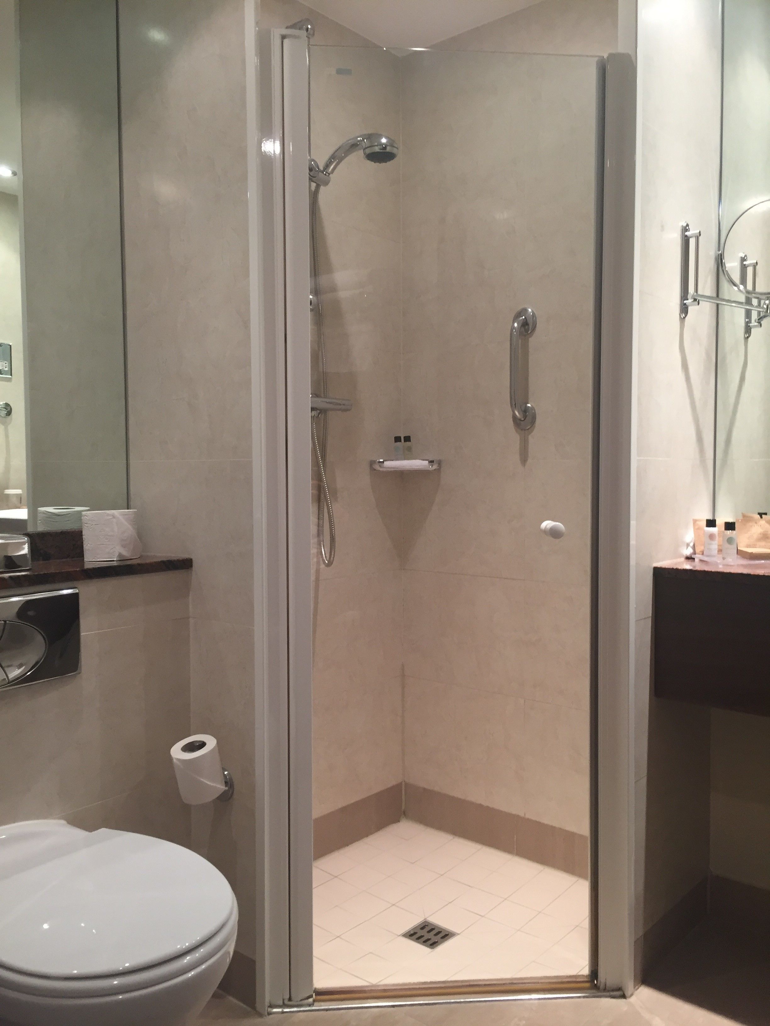 free toiletries, hair dryer, towels