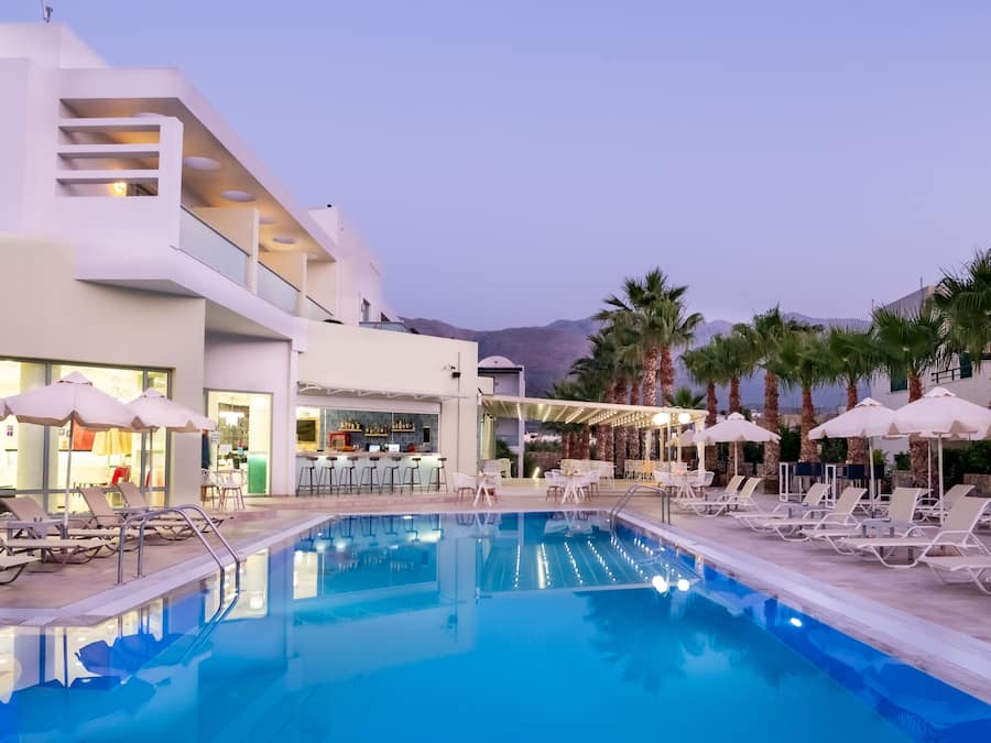 3 outdoor pools, open 9 AM to 7 PM, pool umbrellas, sun loungers