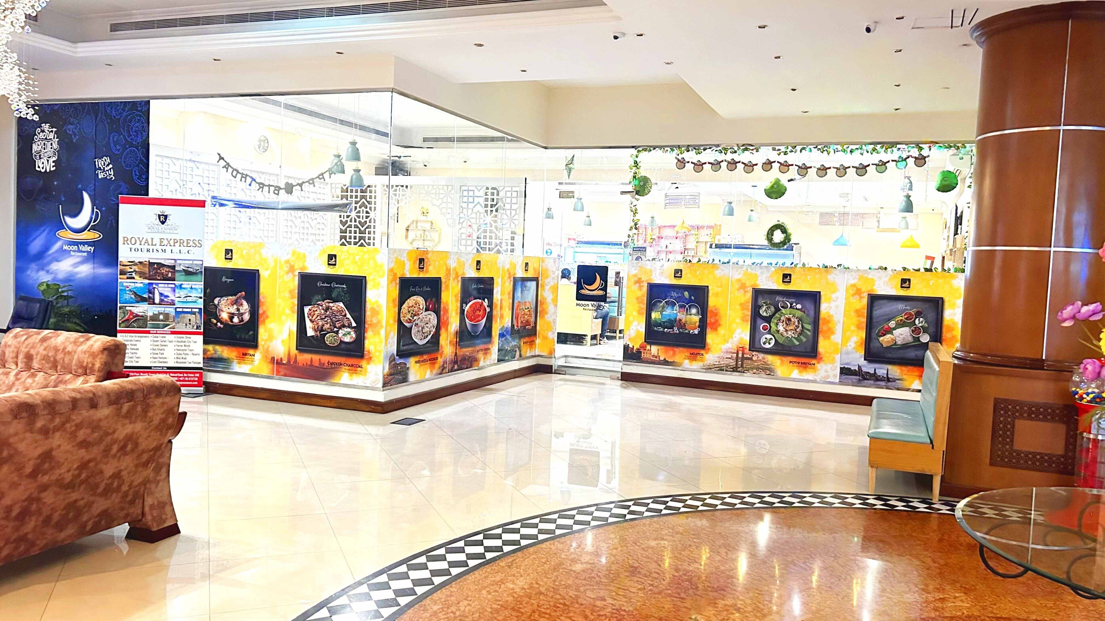 Breakfast, lunch, dinner served; international cuisine 