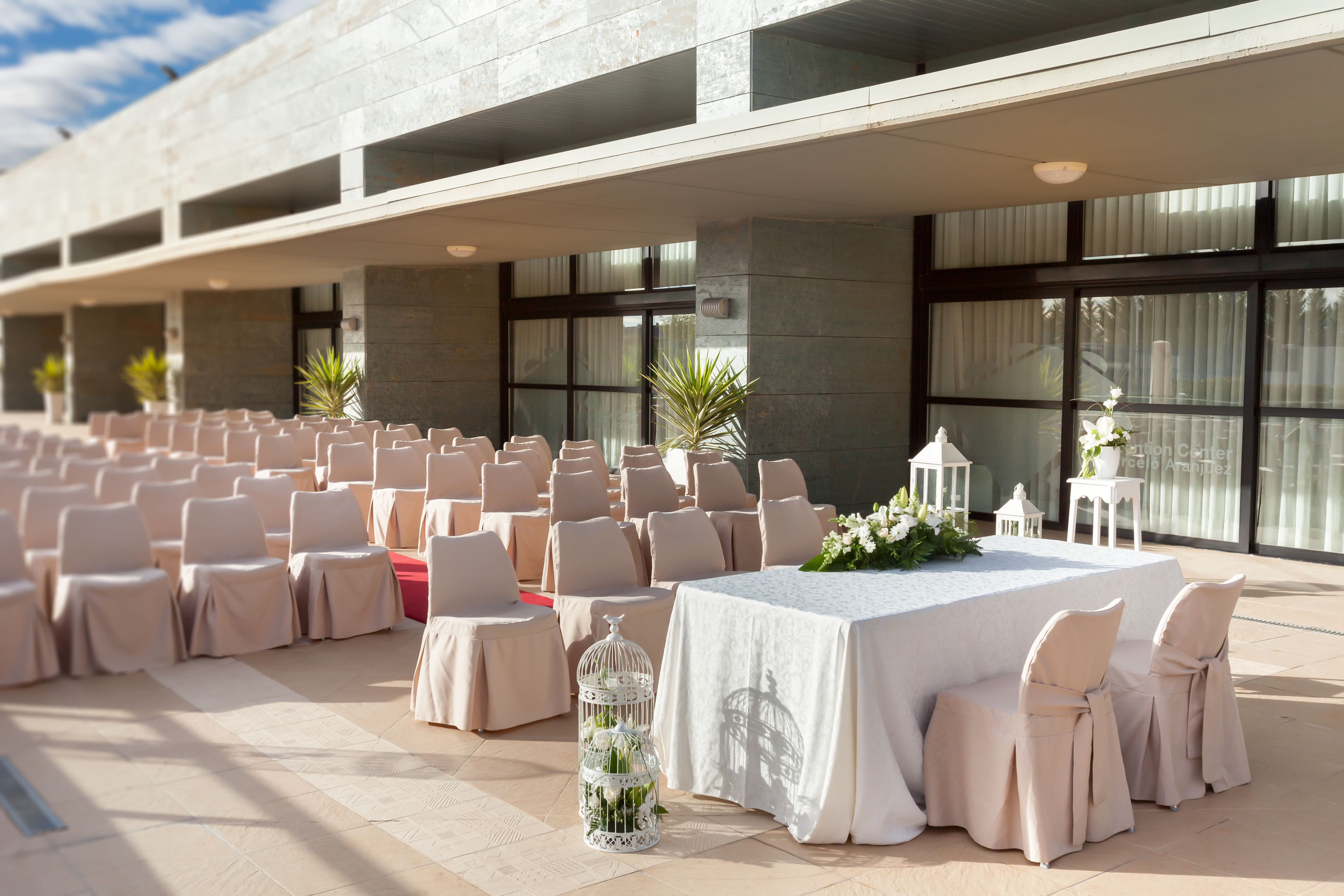 outdoor wedding area