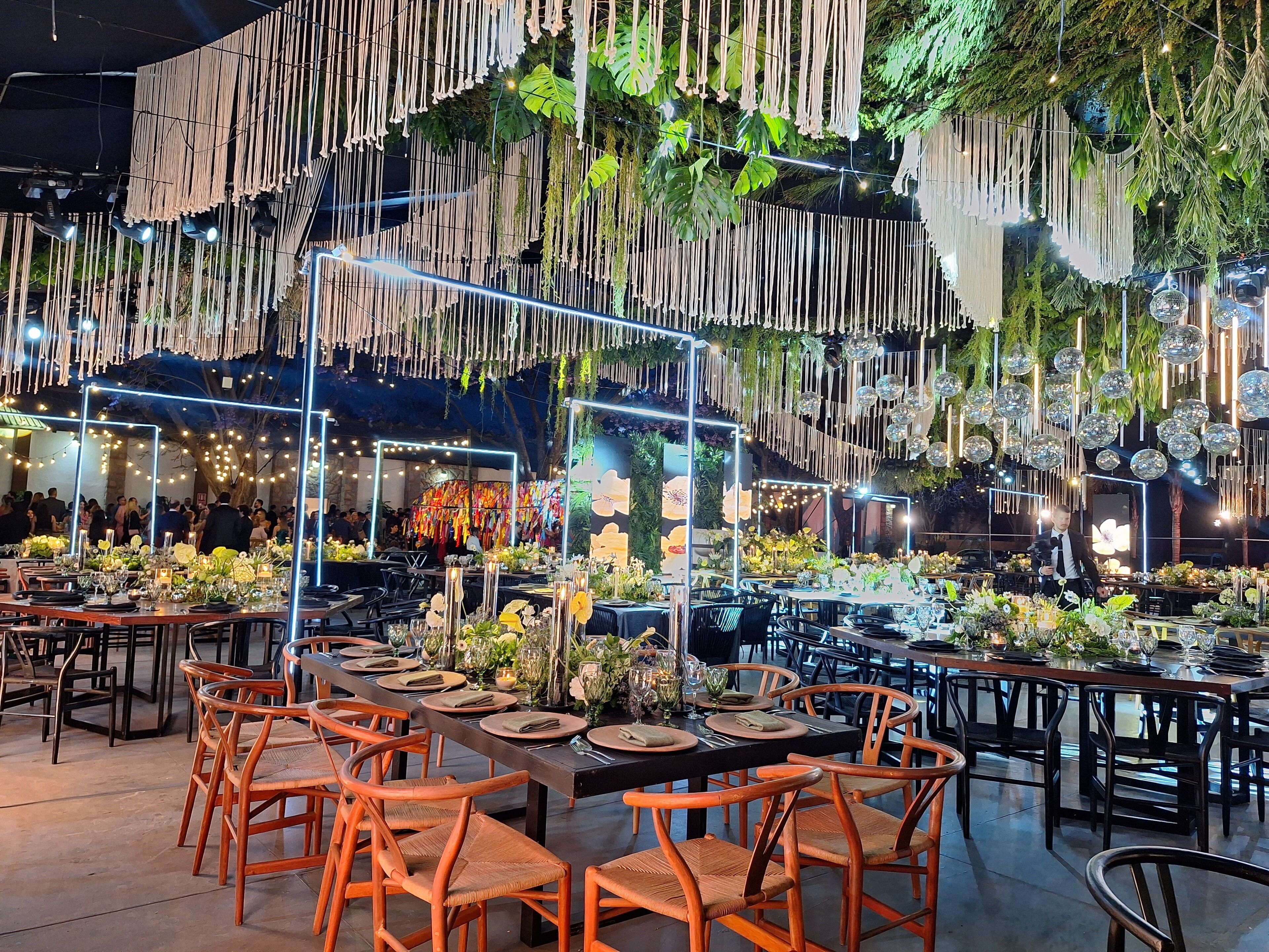 Outdoor banquet area