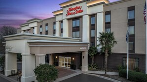 A Hampton Inn & Suites hotel with a modern facade, a welcoming entrance, and a flagpole. - Hampton Inn & Suites Clinton - I-26 (Clinton)
