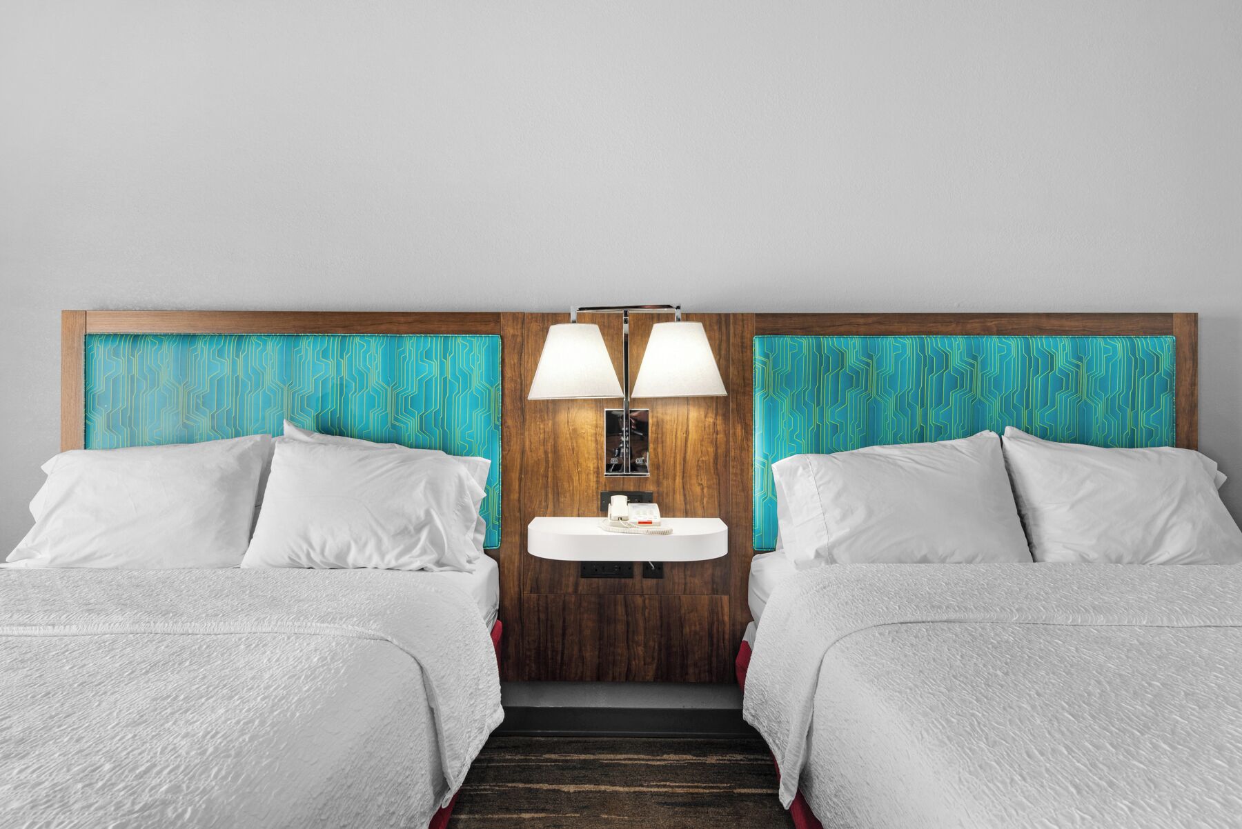 two queen beds non smoking | desk, laptop workspace, blackout curtains, iron/ironing board