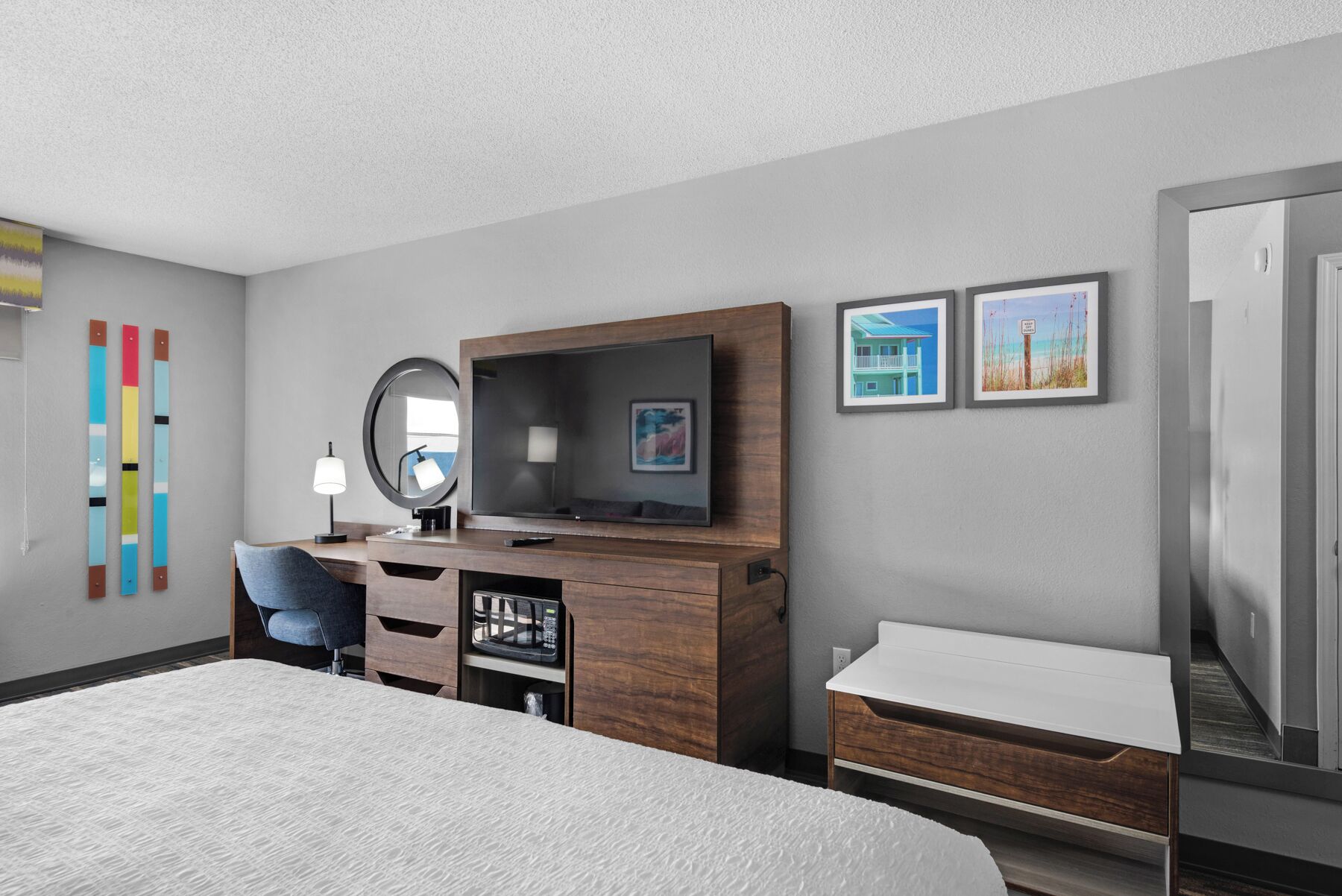 one king bed non smoking | desk, laptop workspace, blackout curtains, iron/ironing board