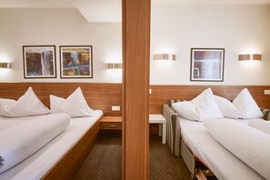 Desk, free cots/infant beds, free WiFi, bed sheets