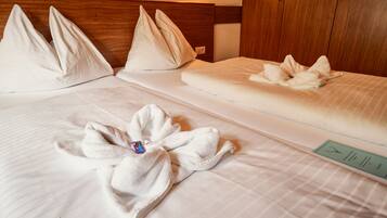 Desk, free cribs/infant beds, free WiFi, bed sheets