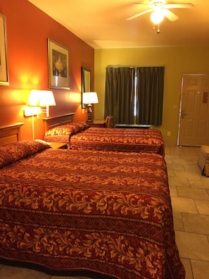Standard Room, 2 Queen Beds | Blackout drapes, iron/ironing board, free WiFi, bed sheets - Boca Chica Inn & Suites Brownsville (Brownsville)