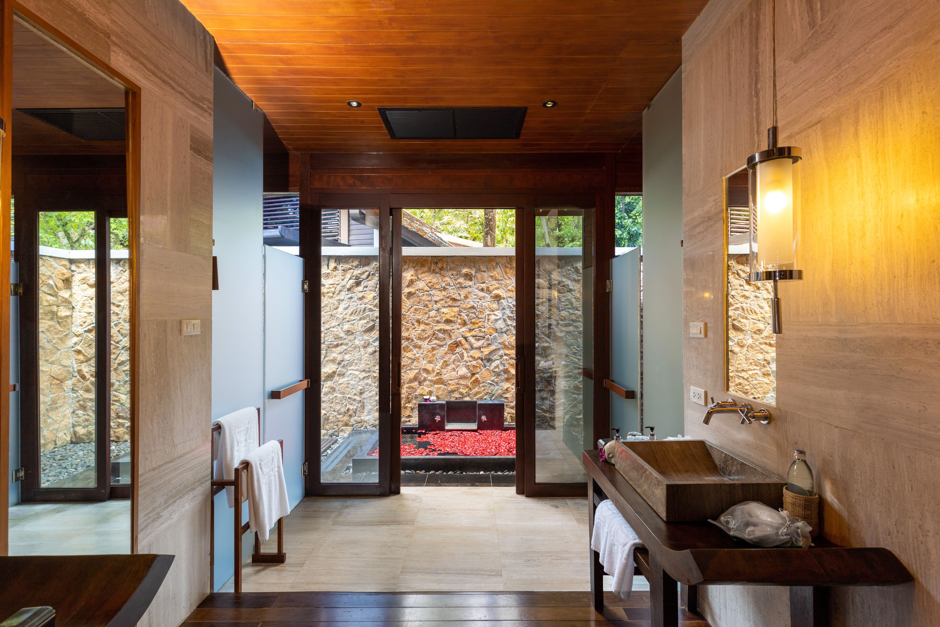 ocean view pool villa | bathroom | separate bathtub and shower, free toiletries, hair dryer, bathrobes