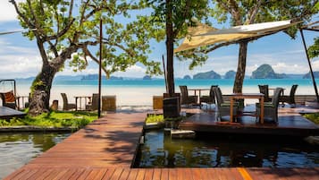 Outdoor banquet area