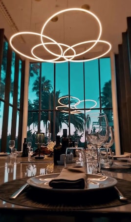 Lunch, dinner served; Mediterranean cuisine, garden views