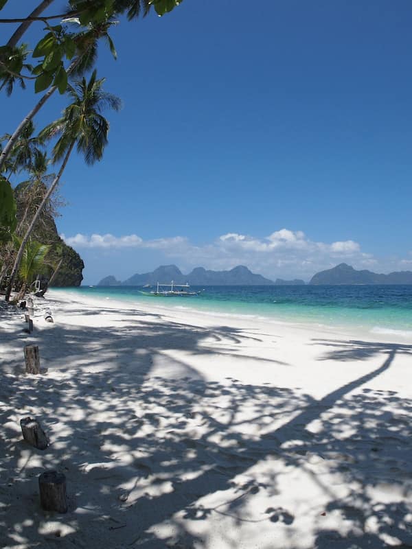 On the beach, sun loungers, beach umbrellas, beach towels