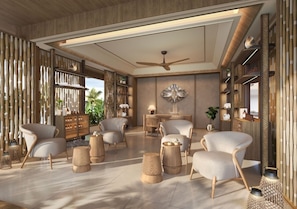 Body treatments, aromatherapy, massages on the beach