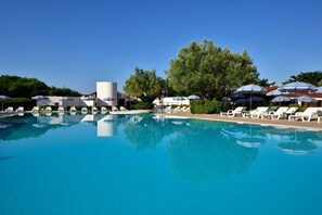 2 outdoor pools, pool umbrellas, sun loungers