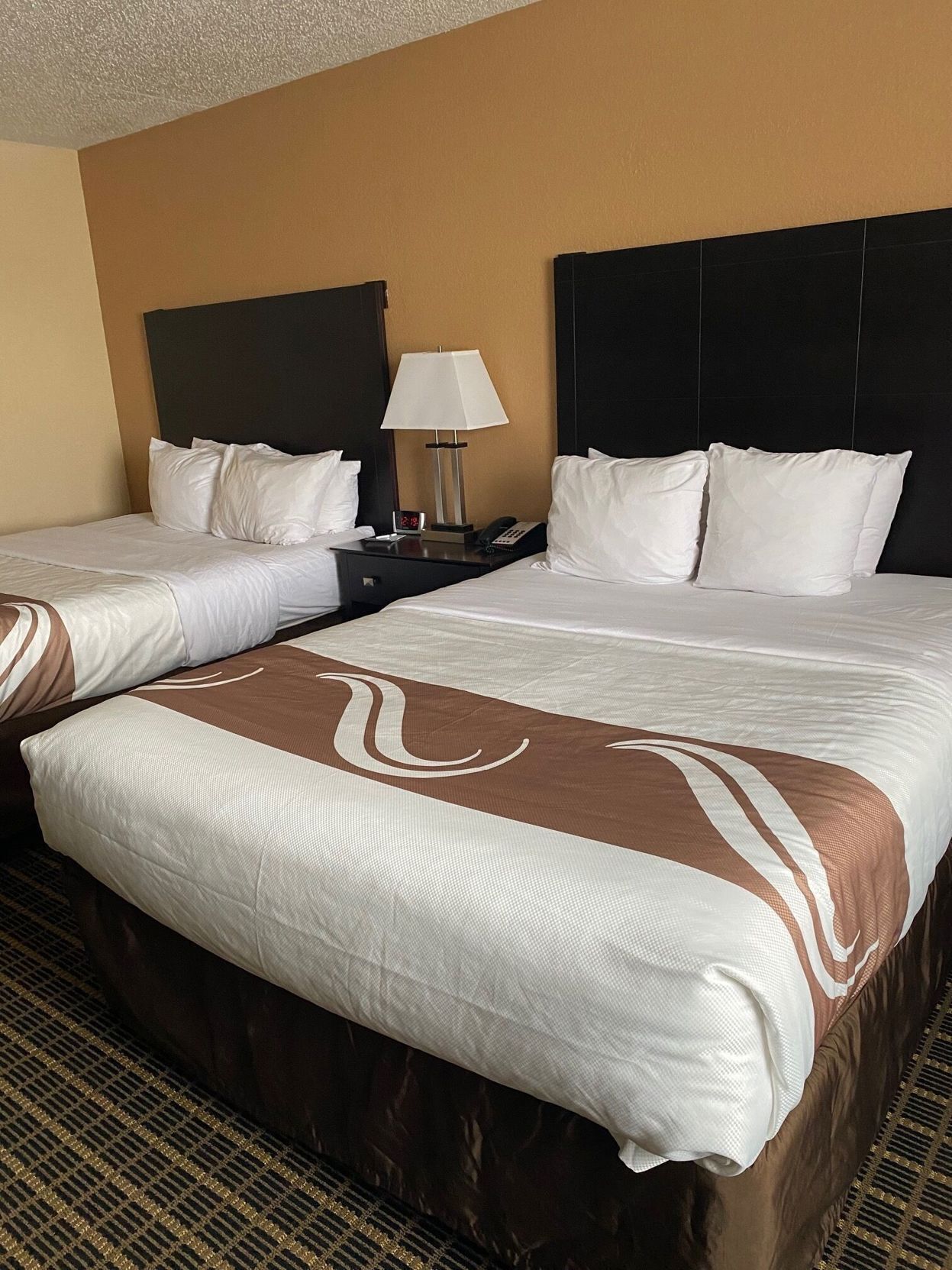 Premium bedding, pillowtop beds, in-room safe, desk