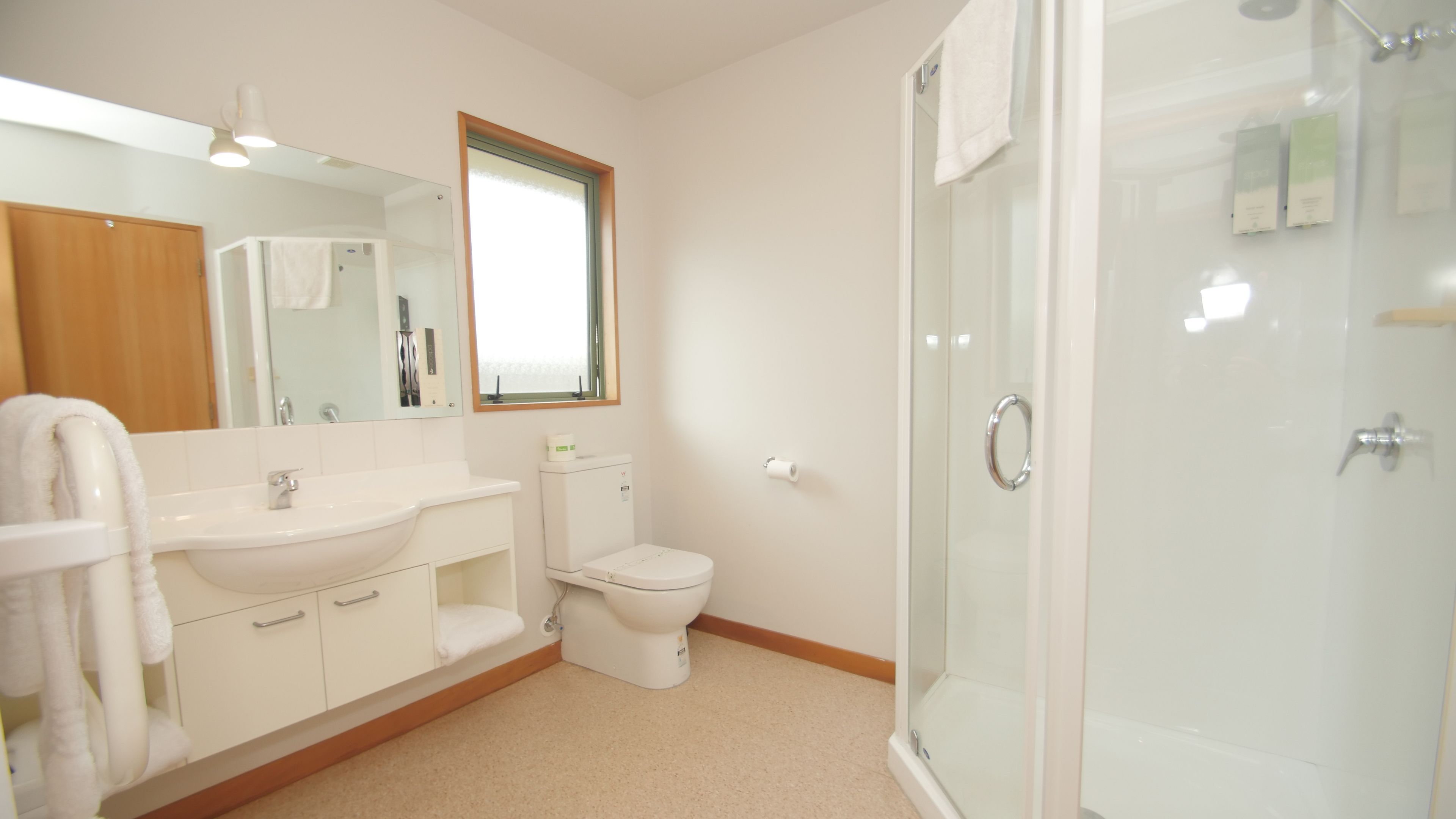 Free toiletries, hair dryer, towels, soap