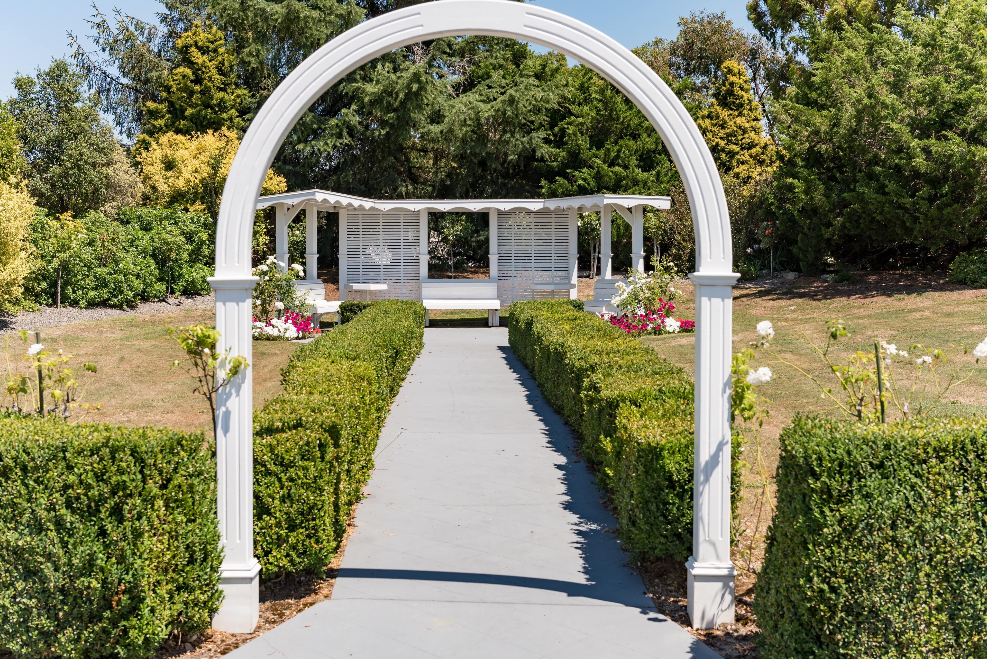 Outdoor wedding area