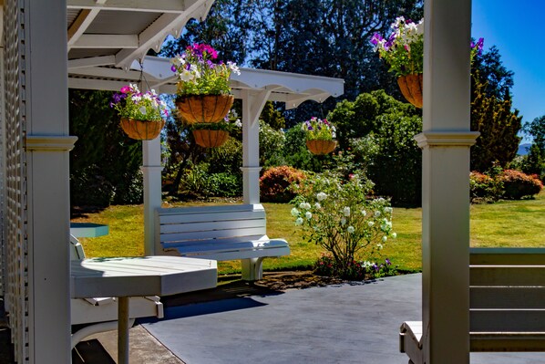 Outdoor wedding area