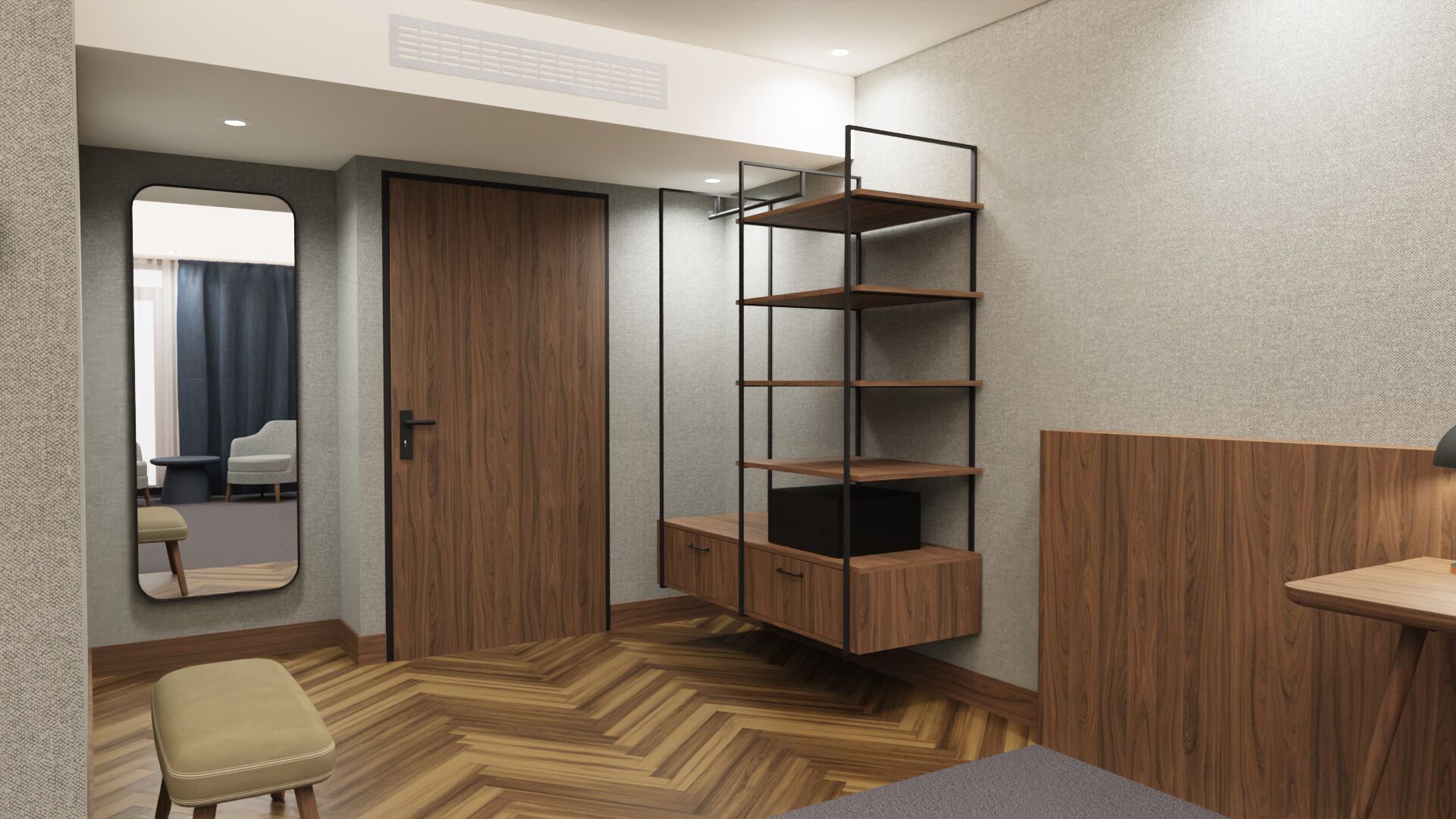 superior double room | 1 bedroom, in-room safe, desk, laptop workspace