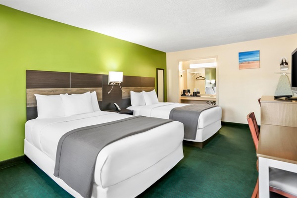 Room, 2 Double Beds | Desk, iron/ironing board, WiFi, bed sheets