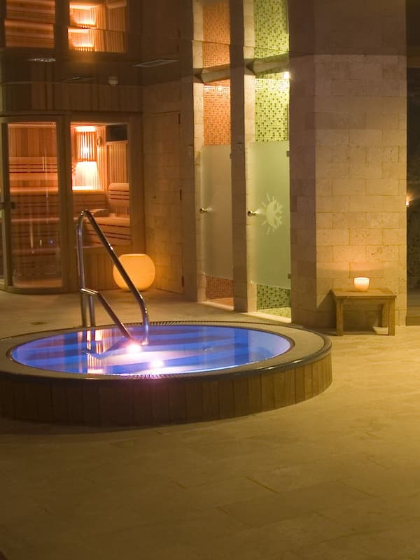 Sauna, hot tub, steam room, body treatments, facials, 1 treatment room