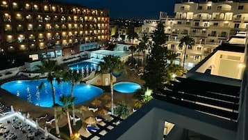 Indoor pool, 2 outdoor pools, open 10 AM to 8:00 PM, pool umbrellas