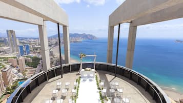 Outdoor wedding area