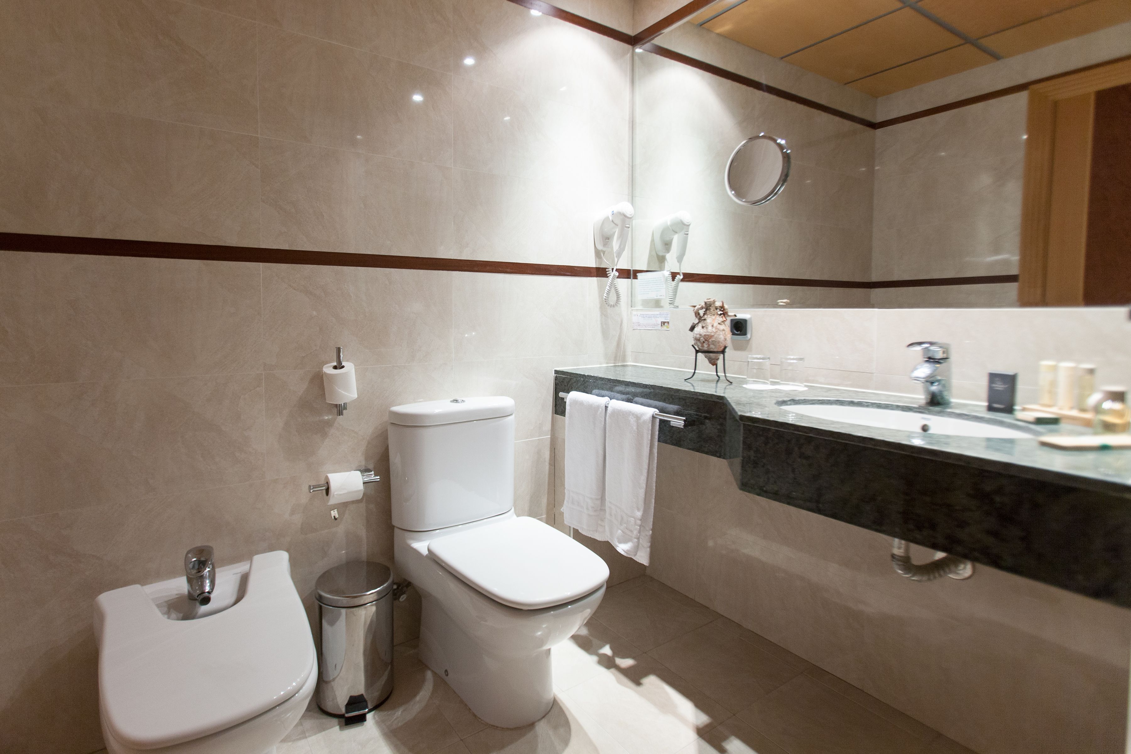 double room single use, 1 queen bed | bathroom | shower, free toiletries, hair dryer, bidet