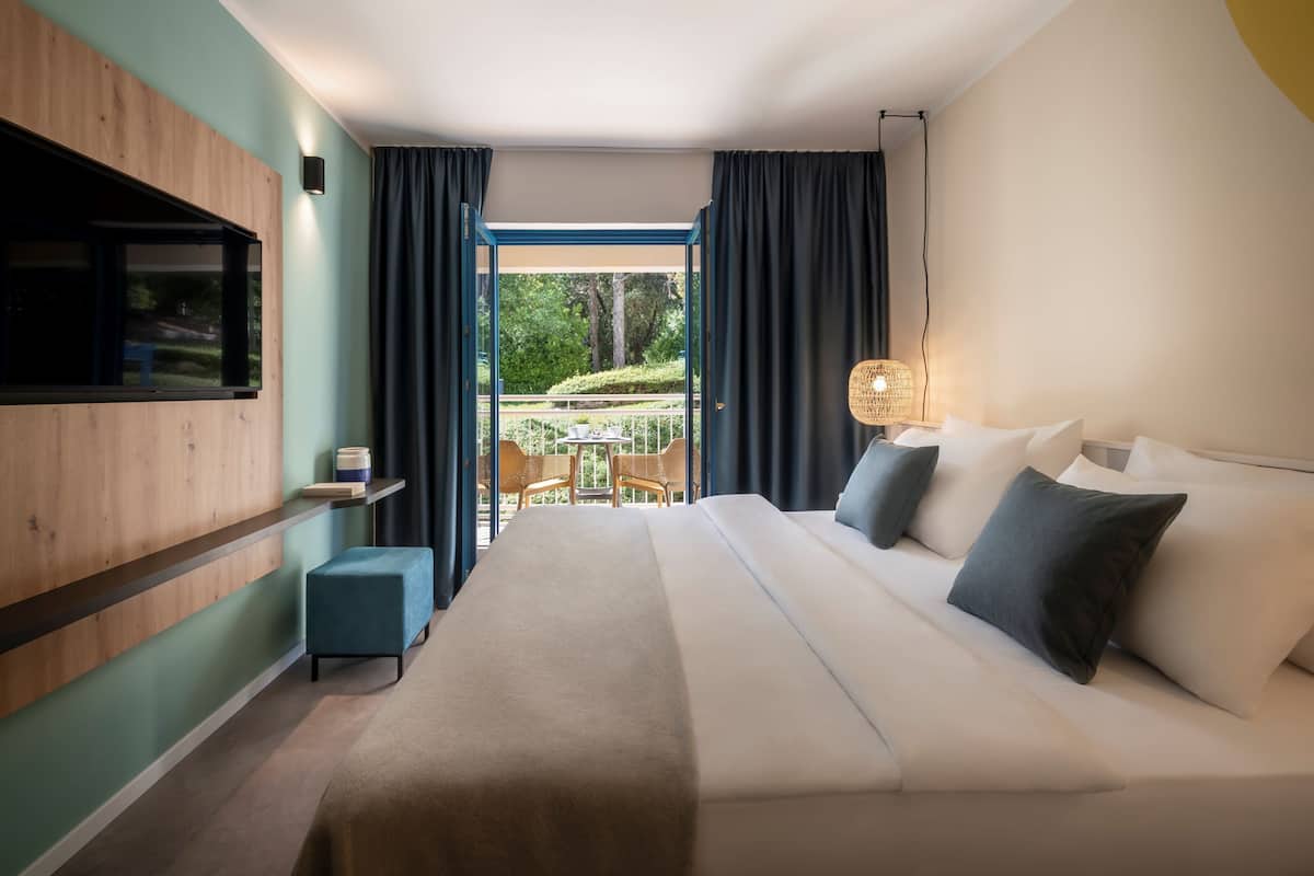 Een minibar, een bureau, gratis wifi, beddengoed