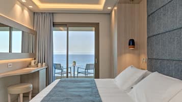 Double Room Sea View | 1 svefnherbergi, öryggishólf í herbergi, myrkratjöld/-gardínur