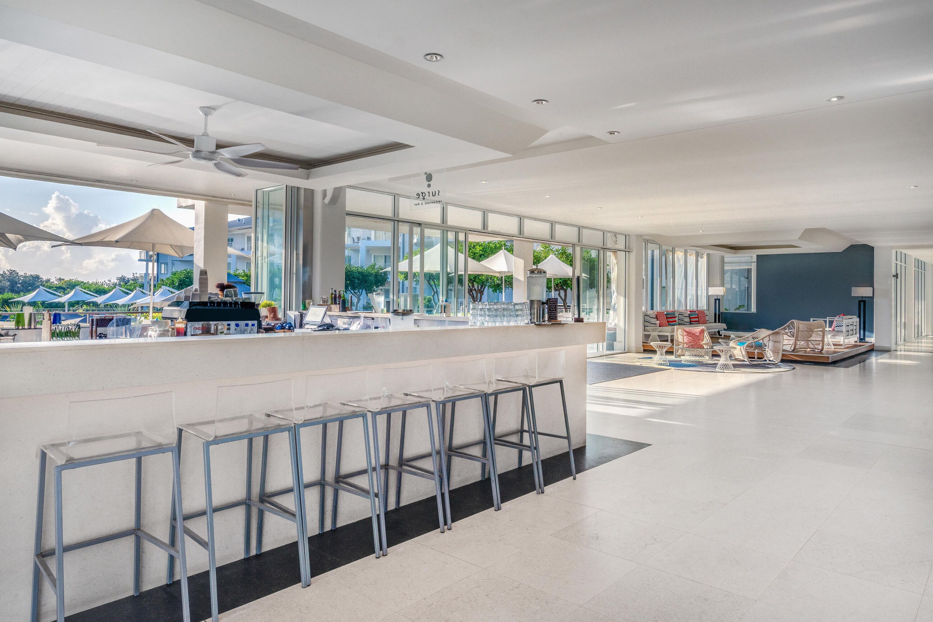 lunch served, beach views