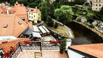 Deluxe tweepersoonskamer, terras (Castle view) | Terras