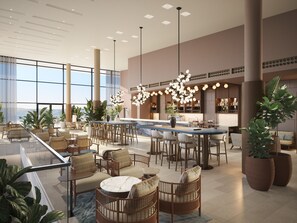2 bars-salons, 2 bars sur la plage, bar dans la piscine