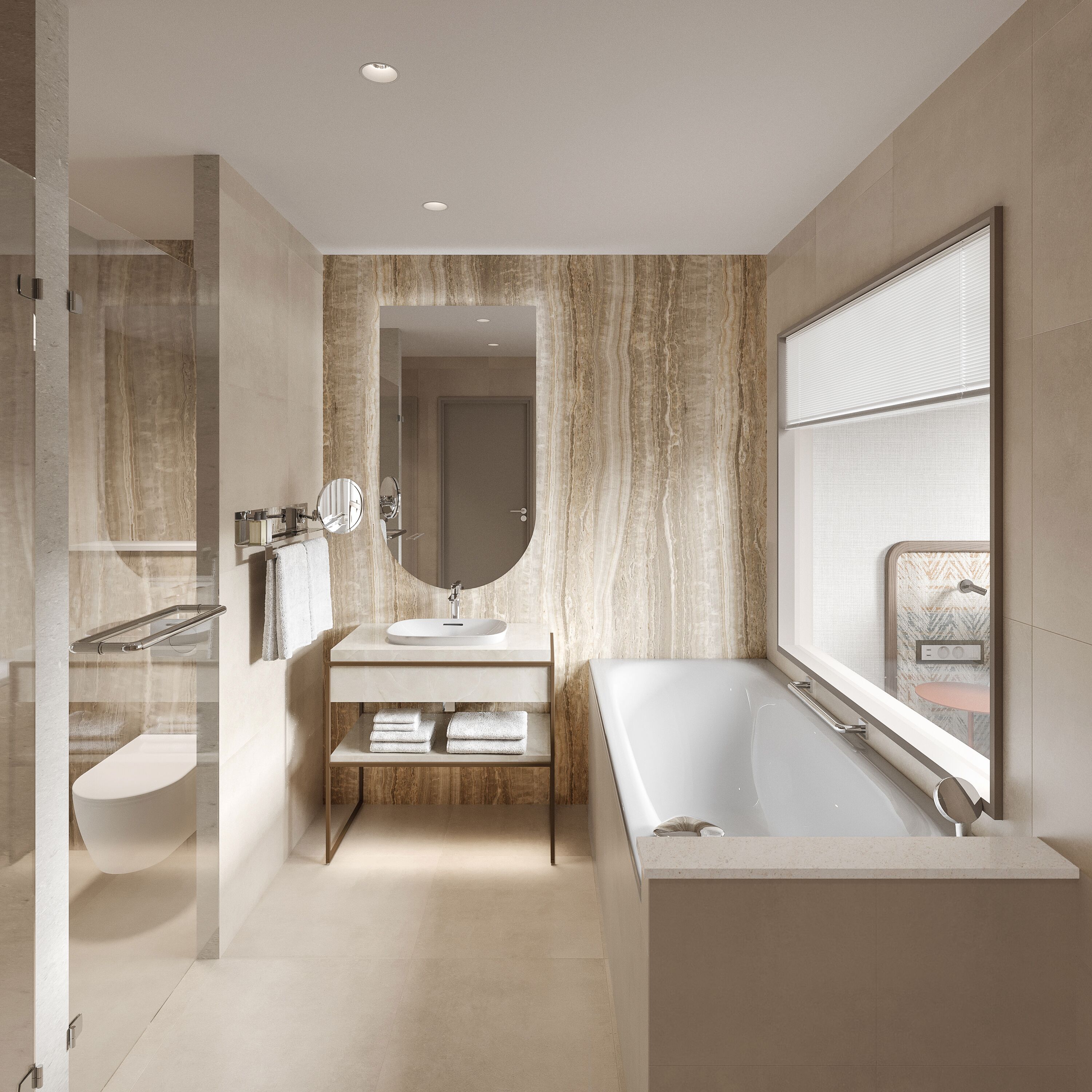 Ducha y bañera combinadas y artículos de higiene personal gratuitos